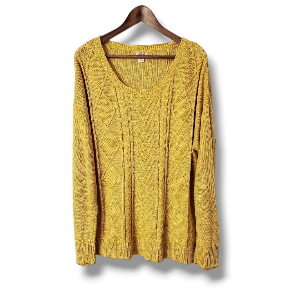 Mossimo Long Sleeve Pullover Cable-Knit Sweater| XXL